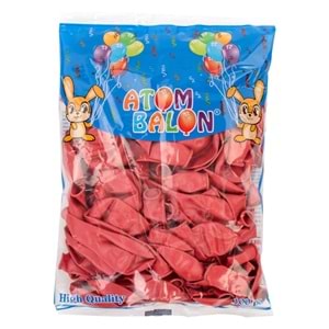 BALON-DÜZ RENK ATOM PKT*100 KIRMIZI