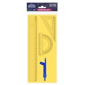 CETVEL-HATAS ÇİZİM SETİ PERGELLİ EKO*30CM