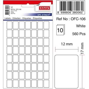 ETİKET-OFİS OFC-106 12x17MM PKT*10