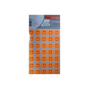 ETİKET-19MM FLO GÜLENYÜZ PKT*10-TURUNCU