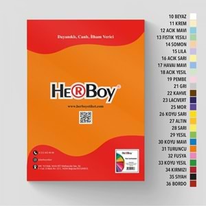 FON KARTON 35x50-160GR.HERBOY PKT*100-TURUNCU