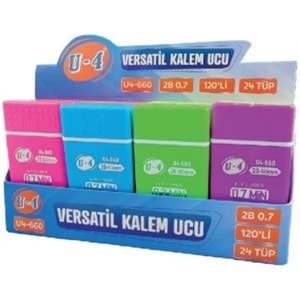 KALEM UCU-U4 2B 60MM 0.7 PKT*24