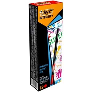 KEÇELİ KALEM-BİC İNTENSİTY LİNER 0,8MM PKT*12-KIRMIZI