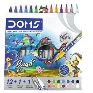 KEÇELİ KALEM-DOMS BRUSH PEN PKT*14