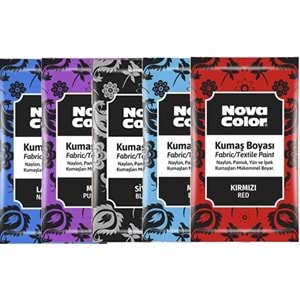 KUMAŞ BOYASI-TOZ NOVA COLOR 12GR.PKT*12-MAVİ