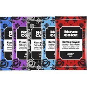 KUMAŞ BOYASI-TOZ NOVA COLOR 12GR.PKT*12-SARI
