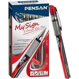 ROLLER KALEM-PENSAN MY SİGN 1MM.PKT*12 KIRMIZI