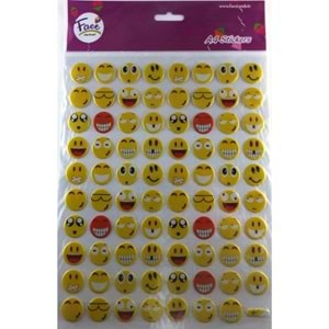 STİCKER-FACE KABARTMALI-A4 BOY GÜLENYÜZ