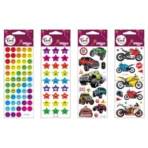 STİCKER-FACE KABARTMALI-STANDART BOY*PKT*20