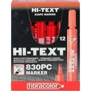 TAHTA KALEMİ-HI-TEXT MARKER KESİK UÇ PKT*12-KIRMIZI