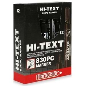 TAHTA KALEMİ-HI-TEXT MARKER KESİK UÇ PKT*12-SİYAH