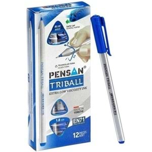 TÜKENMEZ KALEM TRIBALL-PENSAN 1.0 PKT*12-MAVİ