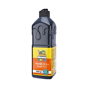 AKRİLİK BOYA-500GR NOVA COLOR NC-386*SİYAH