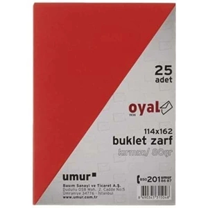 ZARF-BUKLET UMUR 80GR PKT*25-KIRMIZI