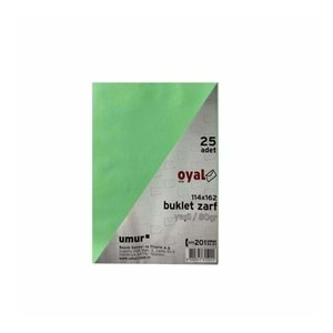 ZARF-BUKLET UMUR 80GR PKT*25-YEŞİL