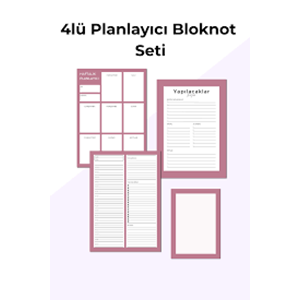 NOTYAZ-HAFTALIK PLANLAYICI SET HP-5085*PEMBE