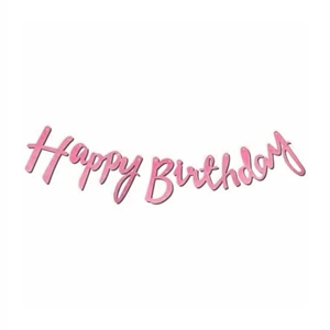 BANNER KALİGRAFİ*HAPPY BIRTHDAY-PEMBE