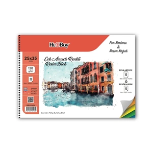 FON BLOK SPİRALLİ-25x35 HERBOY 120GR. 15YP.