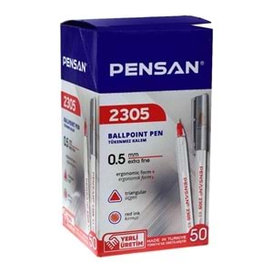 TÜKENMEZ KALEM-PENSAN 2305 0,5 PKT*50-KIRMIZI