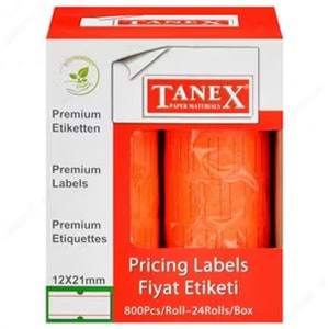 FİYAT ETİKETİ-FLO 12x21MM PKT*24-TURUNCU