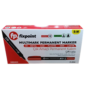 ASETAT KALEMİ-ÇİFT UÇLU S/M PKT*12-KIRMIZI