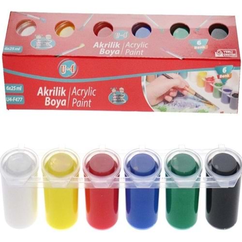 AKRİLİK BOYA-U-4 25ML PKT*6