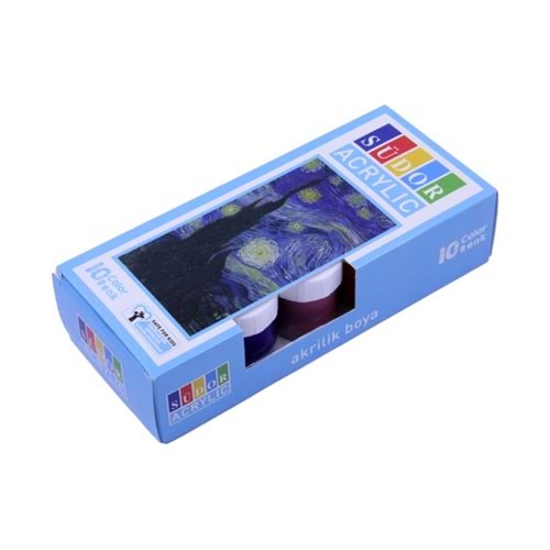 AKRİLİK BOYA SET-SÜDOR 20ML.PKT*10