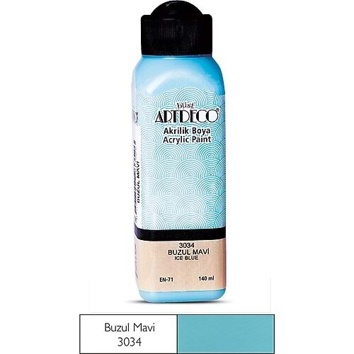 AKRİLİK BOYA-140ML.ARTDECO*3034-BUZUL MAVİ