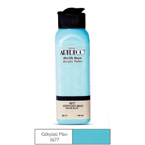 AKRİLİK BOYA-140ML.ARTDECO*3677-GÖKYÜZÜ MAVİ