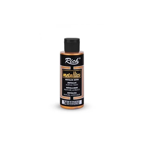 AKRİLİK BOYA-METALİK 120CC.RİCH*740-BRONZ