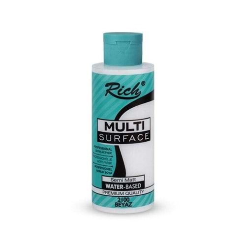 AKRİLİK BOYA-MULTİ SURFACE 120CC.RİCH*2100-BEYAZ