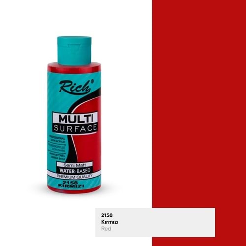 AKRİLİK BOYA-MULTİ SURFACE 120CC.RİCH*2158-KIRMIZI