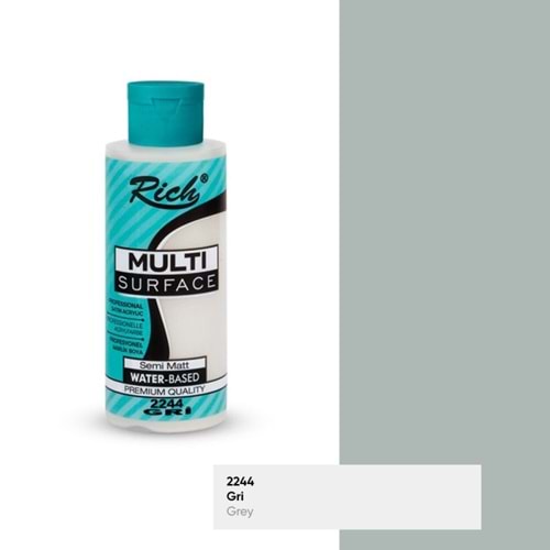AKRİLİK BOYA-MULTİ SURFACE 120CC.RİCH*2244-GRİ