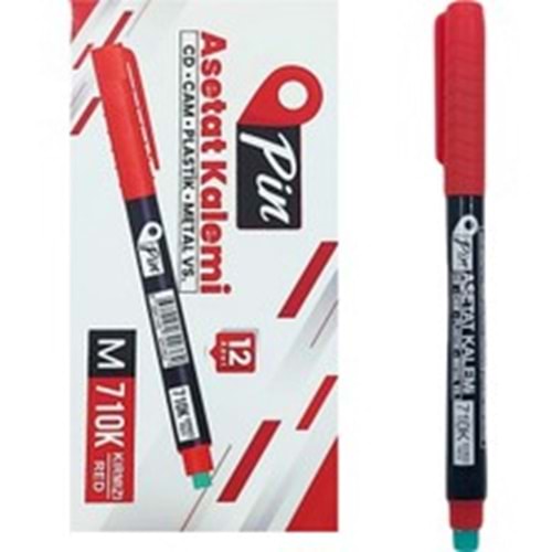 ASETAT KALEMİ-S700 SİLGİLİ S PKT*12-KIRMIZI
