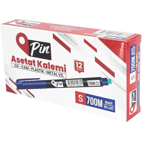 ASETAT KALEMİ-S700 SİLGİLİ S PKT*12-MAVİ