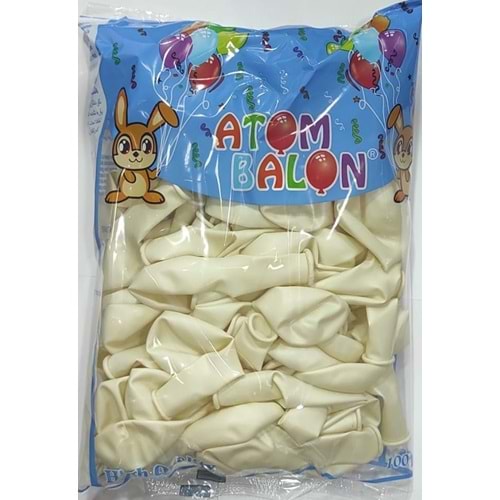 BALON-DÜZ RENK ATOM PKT*100 BEYAZ