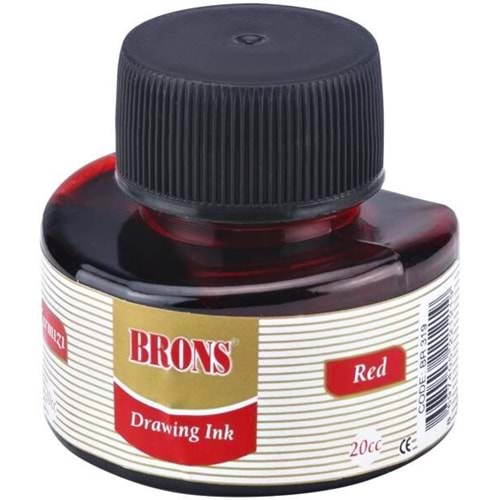 ÇİNİ MÜREKKEBİ-BRONS 20CC.PKT*12-KIRMIZI