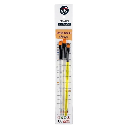 FIRÇA-UFS PLASTİK SAP HOBİ SET PKT*3 NO.8