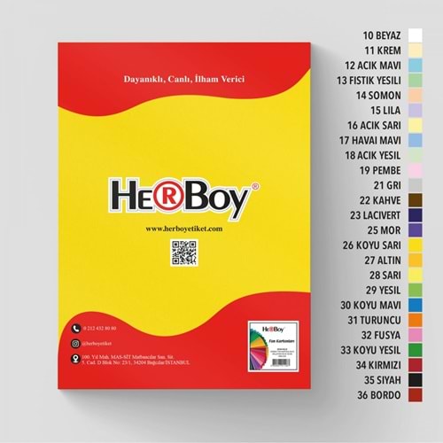 FON KARTON 35x50-160GR.HERBOY PKT*100-K.SARI