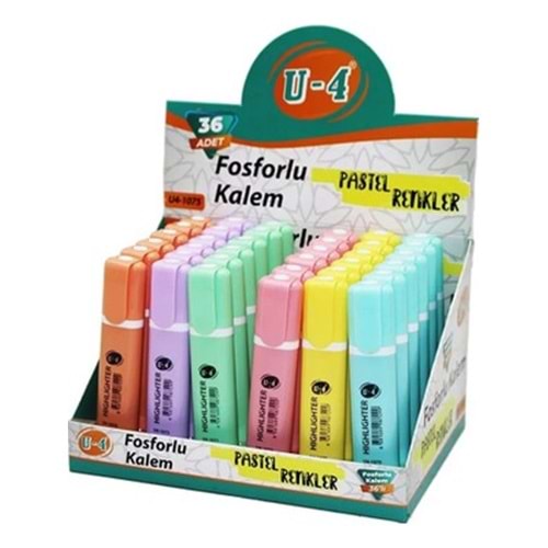 FOSFORLU KALEM-U4 PREMİUM PASTEL PKT*36