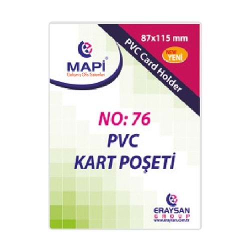 GÜVENLİK KART-ÖZEL EBAT NO.76 PVC POŞET PKT*100