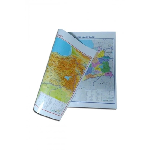 HARİTA-35x50 GÜRBÜZ TÜRKİYE FİZİK+SİYASİ*ÇİFT TARAFLI