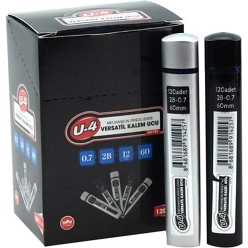 KALEM UCU-U4 0,7 60MM PKT*12 SİYAH-BEYAZ TÜP