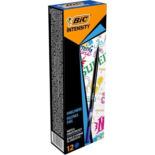 KEÇELİ KALEM-BİC İNTENSİTY LİNER 0,8MM PKT*12-MAVİ