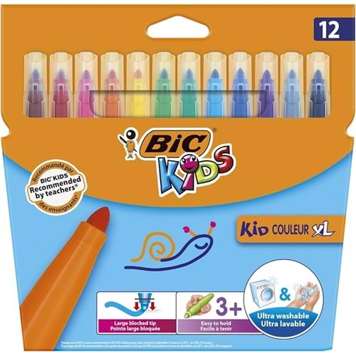 KEÇELİ KALEM-BİC KİDS JUMBO ECO COLOR XL PKT*12