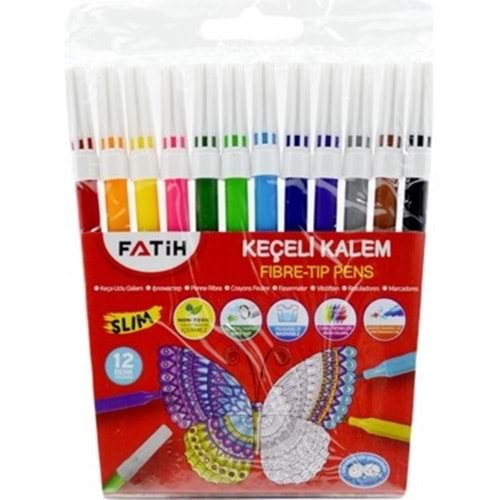 KEÇELİ KALEM-FATİH SLİM YIKANABİLİR PKT*12