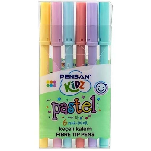 KEÇELİ KALEM-PENSAN KİDZ PKT*6*PASTEL