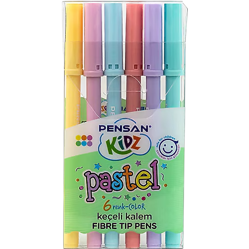 KEÇELİ KALEM-PENSAN KİDZ PKT*6*PASTEL