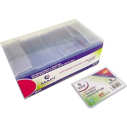 KİMLİK KABI-PVC MAPİ PKT*100-ŞEFFAF