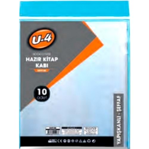 KİTAP KABI HAZIR-U-4 PKT*10-ŞEFFAF